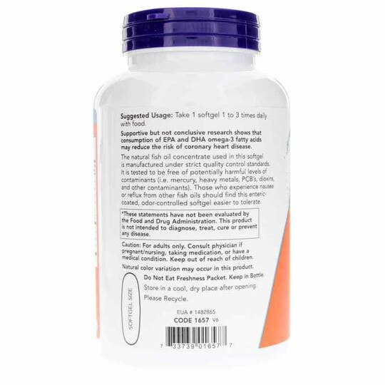 Omega-3 Enteric Coated, NOW